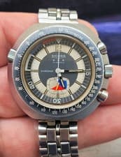 Sicura Breitling Swiss 1960's 70's Chronograph Watch MEN'S 45MM
