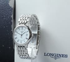 [N MINT w/ BOX] LONGINES L5.649.4 Quartz White Dial Date Roman Men's Swiss Watch