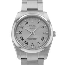 Rolex Air King 34 114200 Silver Roman Steel Oyster Automatic  Mens Watch 2006