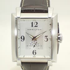 HAMILTON TRENT SS leather belt siler dial men's * H304110 Watch