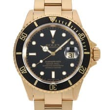 ROLEX SUBMARINER Date 16618 black all tritium E Number second hand mens