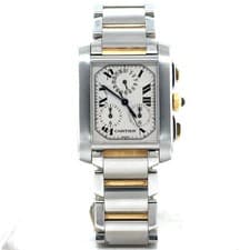 Cartier Tank Francaise Chronograph Quartz 18k Yellow Gold & Steel Men's W51004Q4