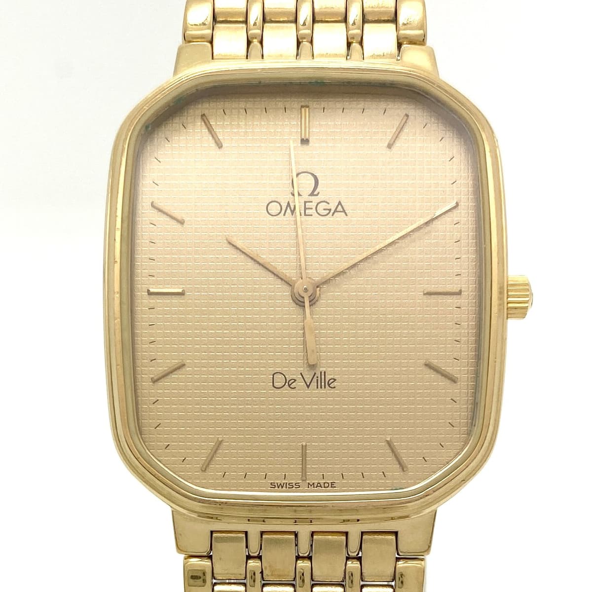 Omega De Ville 1417 Quartz Yellow Gold GP Vintage Swiss Made Unisex