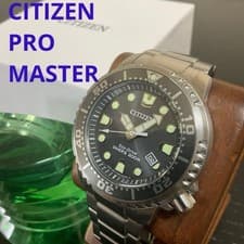 Citizen Promaster Eco-Drive Wristwatch Silver Band Working
