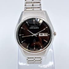 Seiko King Quartz 0853-8040 Brown Wristwatch Used Tested From Japan