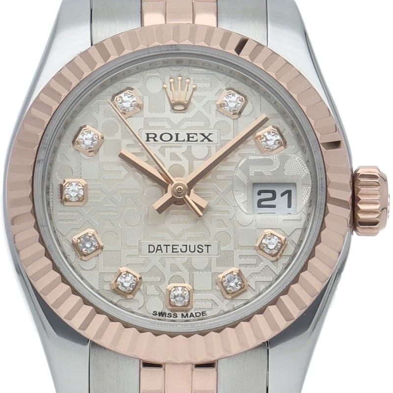 ROLEX Datejust 26 Ladies Watch 10P Diamond Computer Dial 179171G (Random) K1...