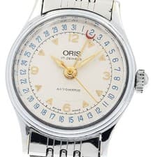 ORIS Pointer Date Automatic Ladies Watch 7405 26mm SS Silver Dial Stainless