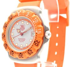 TAG Heuer Formula 1 373.513 Date Orange Quartz Automatic Men's Watch From JAPAN