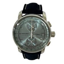 Zeppelin 100th Anniversary Blue Leather Strap Wristwatch Pre-Owned