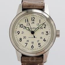 Bulova 96A246 012K08173 2pc Pair Set Mens Automatic Watch Ivory Working