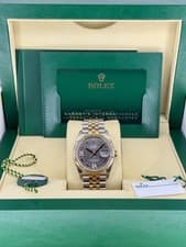 Rolex Datejust 36 Rhodium Roman Diamond Dial Jubilee 126231 Full Set 2023
