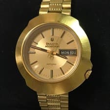 Bulova Accutron 60s/70s Gold Space Age Vintage Tuning Fork Watch, Good Condition