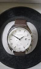 Bulova Frank Sinatra Men's Quartz Wristwatch Brown Leather Strap Box