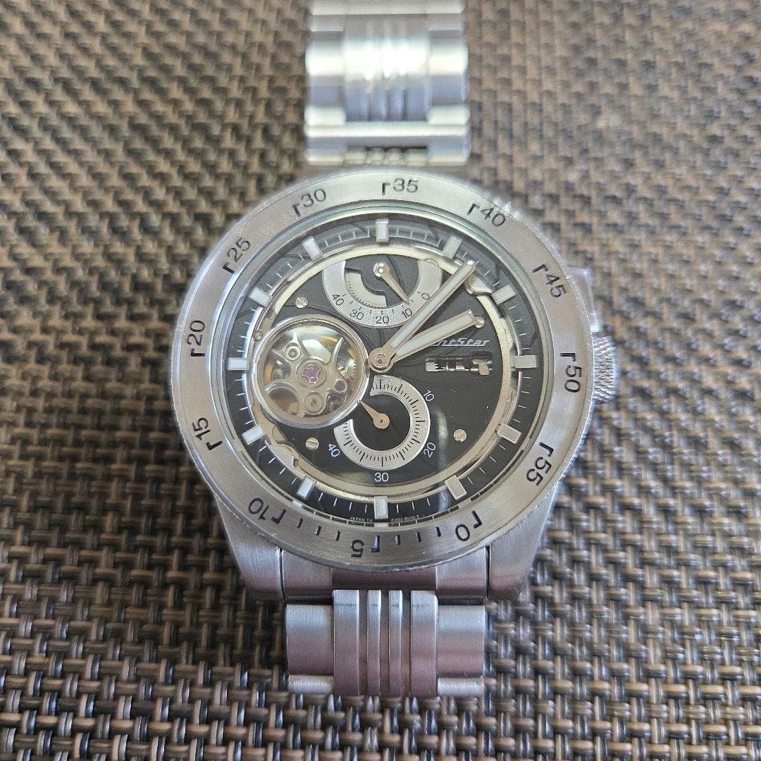 Orient Star Retro Future Automatic Watch Black Dial, Date, Steel, New