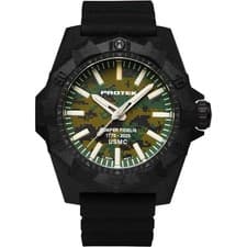 Protek Men's Watch Aggressor USMC Green Camouflage Dial Black Strap 4105SFC
