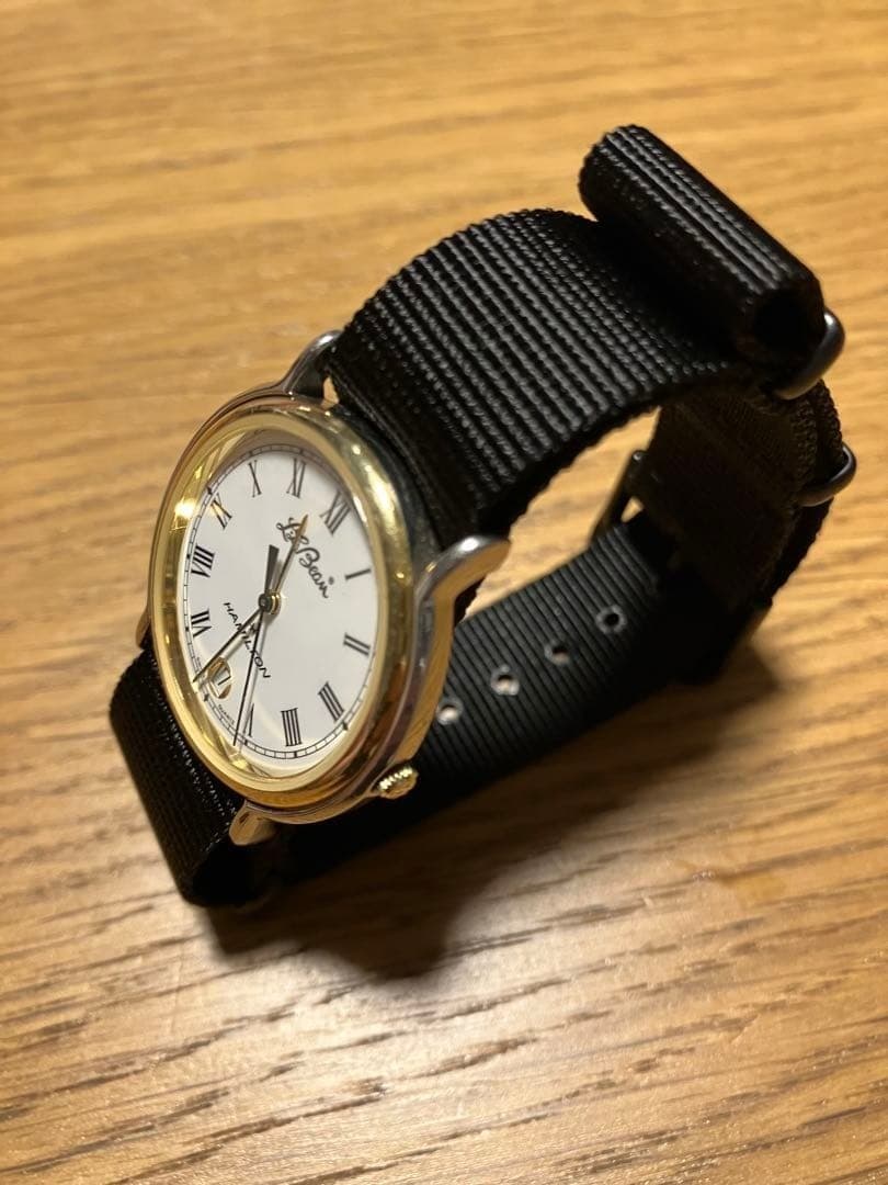 L.L. Bean × Hamilton Quartz Watch Roman Index Dual Name Rare Vintage Timepiece