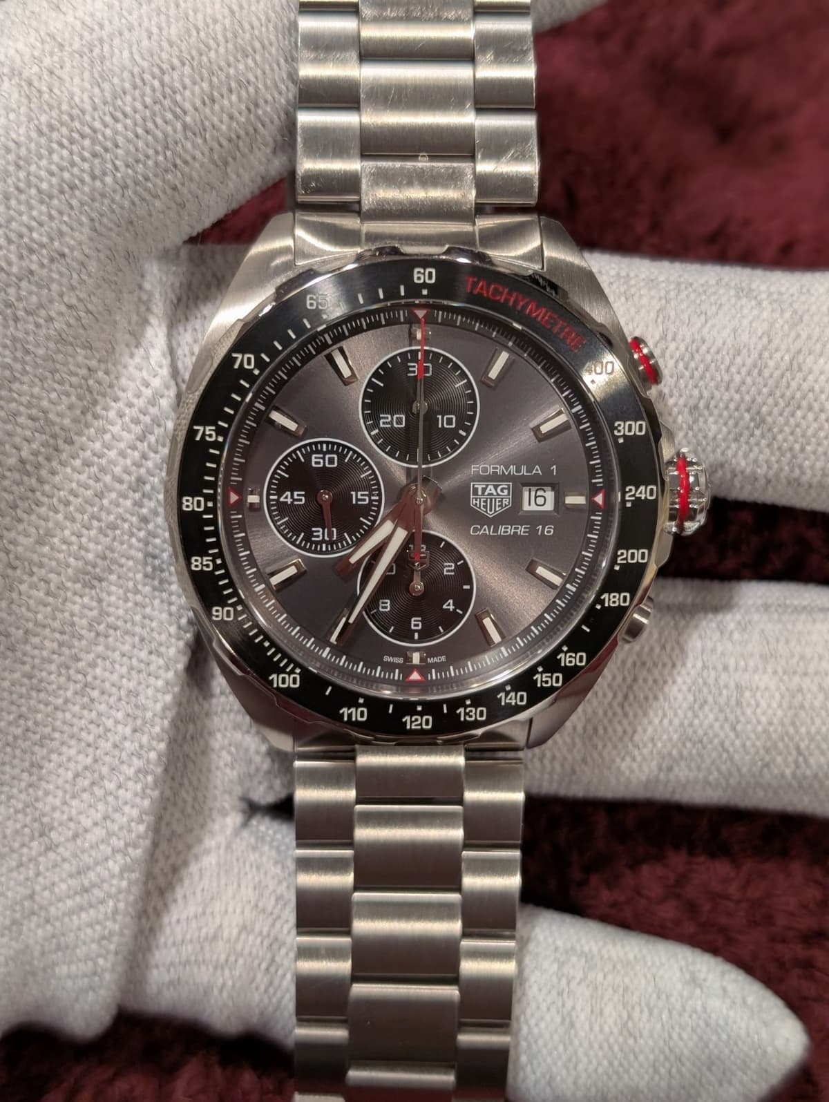 TAG Heuer Formula 1 Chronograph Calibre 16 Gray Dial Watch - CAZ2012.BA0970