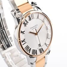 TIFFANY Atlas Dome Z1800.68.13A21A00A Silver Men's Used Watch Boxed From JAPAN