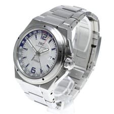 IWC INGENIEUR DUAL TIME IW324404 43mm SS Silver Dial Automatic Date #C350