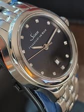 Sinn 456 TW 12 DIAMONDS ST + MOTHER OF PEARL SECOND DIAL, MINT CONDITION 