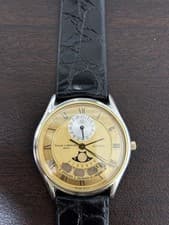 Baume Mercier Moonphase Zodiac Signs Pointer Date Quartz Watch - Gold Dial