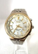 Seiko Dolce World Time Radio Solar SADZ048 41.5mm Used From Japan