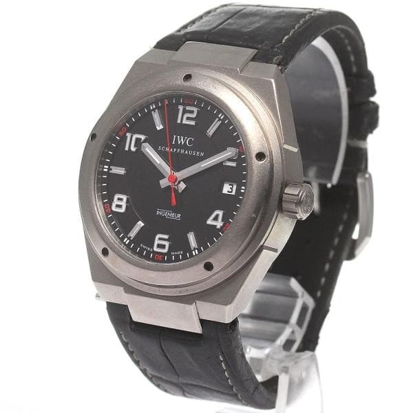 IWC SCHAFFHAUSEN INGENIEUR AUTOMATIC AMG IW322703 42mm SS Black Dial Date #C371