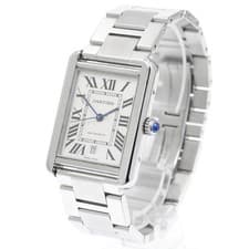 CARTIER TANK SOLO XL W5200028 31mm SS Silver Dial Automatic Date #C330