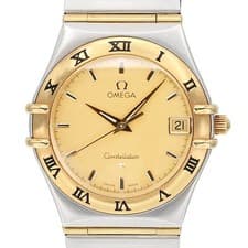 Omega Constellation 1212.10.00 Champagne Gold Dial SS YG Quartz Watch 515420