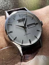 Tissot Heritage Visodate Automatic Mens Watch Vintage Leather Strap 40mm