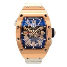 Richard Mille RM037 AN RG 18K Rose Gold Roman Numerals Skeleton Dial Watch