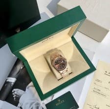 Rolex Day-Date 40 Rose Gold Brown Sunburst Dial Automatic Men's Wristwatch