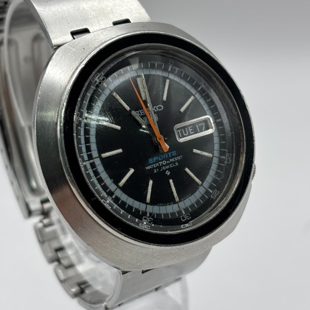 Seiko 6119-6400 5 Sports Ufo Automatic Vintage Mens Watch Steel Case