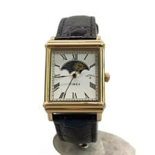 Import duty included for US buyers  Timex Sun & Moon Watch Analog Leather Black