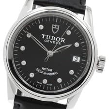 TUDOR Glamour 55000 Date 10P diamond black Dial Automatic Men's Watch_950648