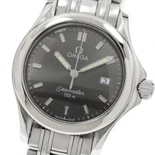 OMEGA 2571.43 Seamaster 120 Date Quartz Ladies Watch From Japan G0425