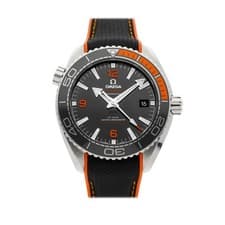 Omega Seamaster Planet Ocean 600m Black Orange Steel Watch 215.32.44.21.01.001