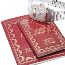 CARTIER SANTOS GALBÉ LM W20030C4 29mm SS/YG Quartz Gray Dial Date #C057