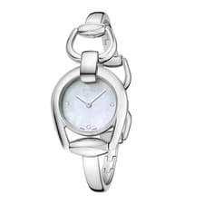Gucci Horsebit YA139506 28mm Stainless Steel Case Mother of Pearl Dial