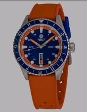 Varsity Automatic Watch Blue Dial W/ Orange Accents 39 mm #VW-04 Limited To 100