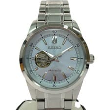 SEIKO 4R3802A0 Mens Automatic Skeleton Watch Stainless Steel 42mm Dial