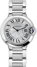 Cartier Ballon Bleu Stainless Steel Guilloche Silver Dial Women's Watch W69011Z4