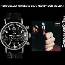 PERSONALLY OWNED & WORN BY DON MCLEAN with TWO COAs - Phobos Germany Watch