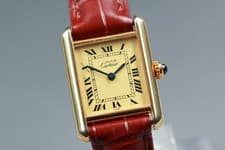 Vintage Must de Cartier Tank 5057001 Vermeil SM 925 Quartz Womens Watch JAPAN