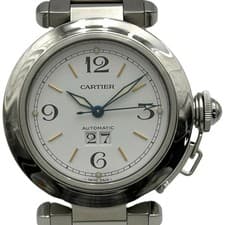 Cartier Pasha C Big Date W31044M7 White #755