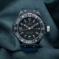 Hublot Big Bang King Ceramic On Blue Crocodile Leather Strap with Box