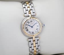 Cartier Panthere Vendome SM 1 Row Two Tone Roman Dial Quartz Watch 24mm Women’s