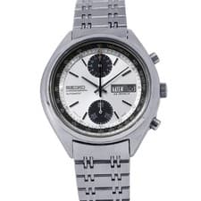 SEIKO Chronograph Baby Panda 42mm Stainless Steel Silver Dial 6138-8001
