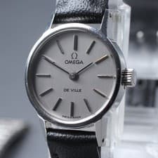 Vintage 1977 OMEGA DeVille Cal.625 Silver Hand Manual Winding 20mm Women's Watch