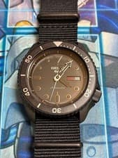 Seiko 5 SBSA025 Automatic Watch Black Strap 2026 Warranty Included